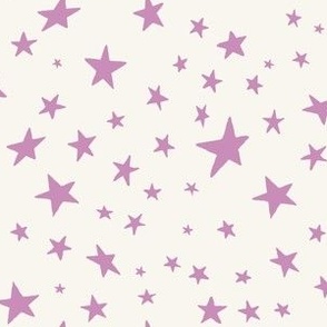 stars muted pink on cream