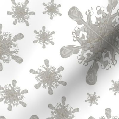 Vintage Snowflake Charm White 24x24