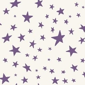 stars muted purple on cream