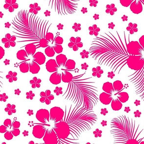 Hawaiian Hibiscus Hot Pink Reversed-LG