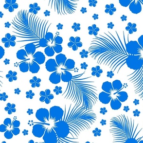 Hawaiian Hibiscus Blue Reversed-LG