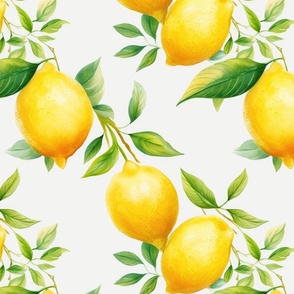Lemon watercolor pattern