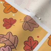 14x18 Panel Happy Fall, Y'all Groovy Autumn on Butternut Yellow for DIY Garden Flag Small Wall Hanging or Tea Towel