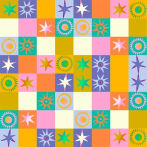 Colourful checkered pattern