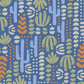 Desert Spirit – Cactus Blossoms in Blue