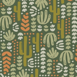 Desert Spirit – Cactus Blossoms in Green