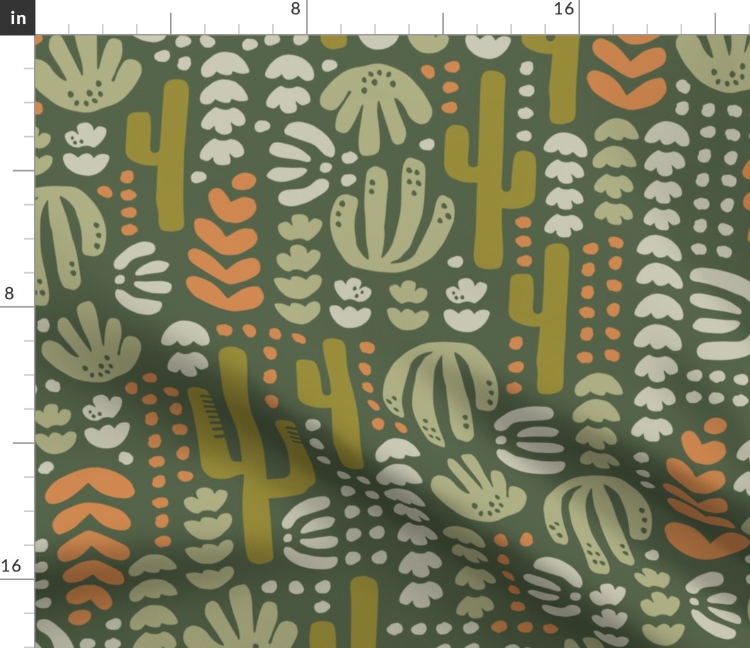 Desert Spirit – Cactus Blossoms in Green