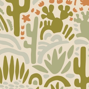 Desert Spirit – Southwest Landscape in Cream and Green