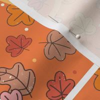 14x18 Panel Happy Fall, Y'all Groovy Autumn on Orange Spice for DIY Garden Flag Small Wall Hanging or Tea Towel