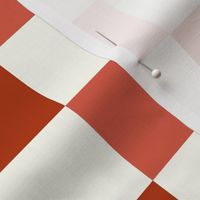 Large Scale Colorful Checkerboard Happy Fall Y'all Collection Coordinate on Ivory Cream