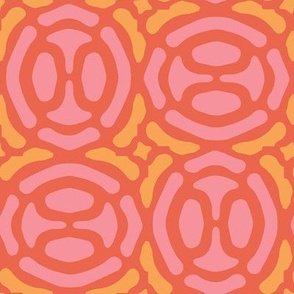 rotating geometric ovals - dotpink 