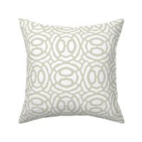 rotating geometric ovals - bisque on white