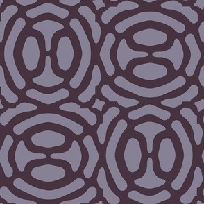 rotating geometric ovals - midsummer mauve