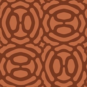 rotating geometric ovals - Moroccan brown