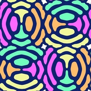 rotating geometric ovals - tutti frutti 