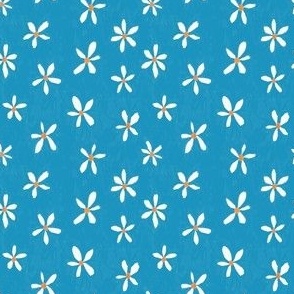 Ocean Daisies 3x3 Daisy Print Fabric