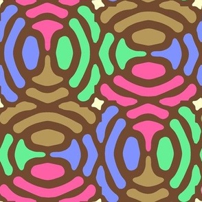 rotating geometric ovals - summer colors