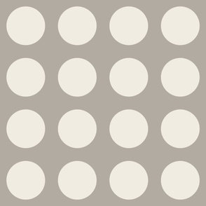 JUMBO // polka dot grid - cloudy silver_ creamy white 02 - simple geometric circles