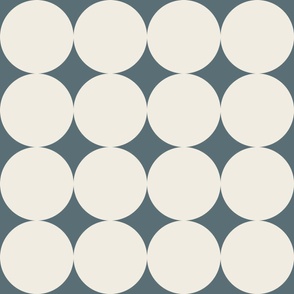 JUMBO // polka dot grid - creamy white_ marble blue 03 - simple geometric circles