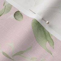 Emma Rosewater Floral – Petal Pink Linen Wallpaper - New 