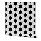 Soccer Mom Black and White Hexagonal Soccer Ball Pattern