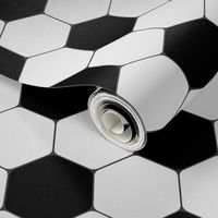 Soccer Mom Black and White Hexagonal Soccer Ball Pattern