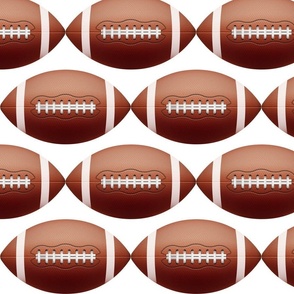 8 inch Gridiron American Pigskin Football with Lacing and Stitching on White Background