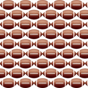 Smaller Gridiron American Pigskin Football with Lacing and Stitching on White Background