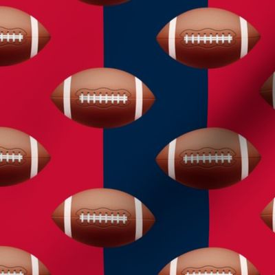 New England's Famed Football Team Colors of Blue and Red