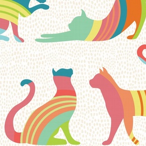 Chill Cats in Playful Colors - XL