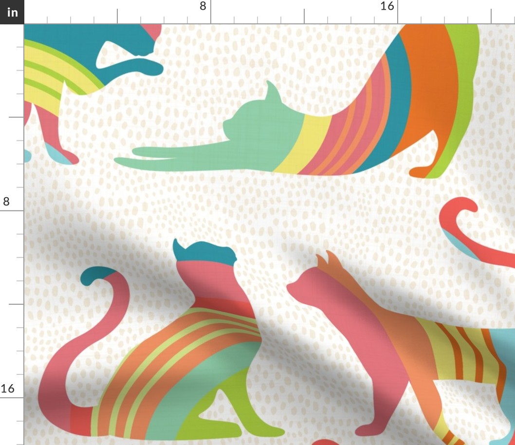 Chill Cats in Playful Colors - XL