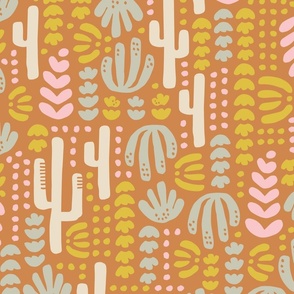 Desert Spirit - Cactus Blossoms in Orange and Yellow