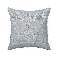 lines of lines - creamy white_ french grey blue 02 - geometric
