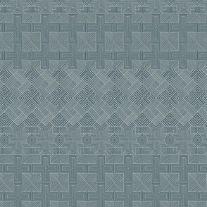 lines of lines - creamy white_ marble blue teal - geometric
