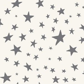 cool grey neutral stars scattered on cream