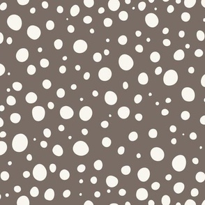 polka dots neutral cream on warm grey