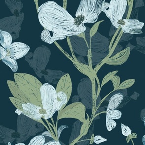 Blue Magnolia (Large Scale Navy) ~ Magnolia Collection