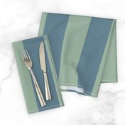 Even Stripes (Medium) Slate blue and Sage (green)