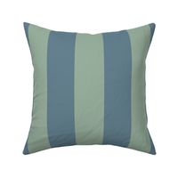 Even Stripes (Medium) Slate blue and Sage (green)