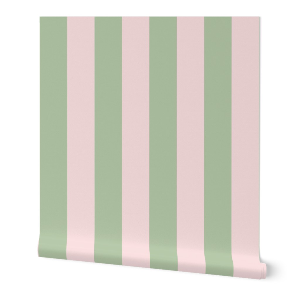 Even Stripes (Medium) Light pink and Sage green