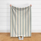 Even Stripes (Medium) Light smokey blue and Cream