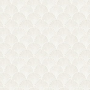 Scallop - Beige on Ivory (Small Scale)
