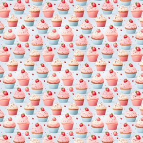 Pink & Blue Cupcakes 