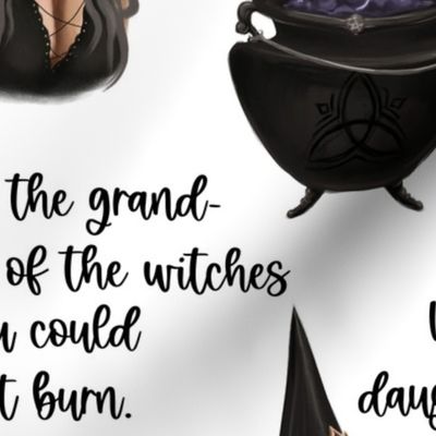 Large Scale witch with quote