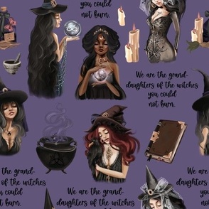 witch with quote purple