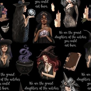 witch with quote black