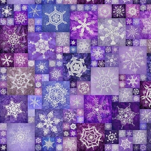 Snowflakes Purple Patchwork