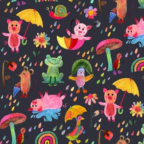 Jumbo Critters in the Rain black