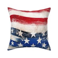Grunge Style USA Flag Pattern Stars And Stripes Design With A Twist