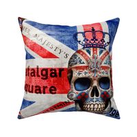 Great Britain Grunge Legacy Union Jack Flag Punk Design With Skull